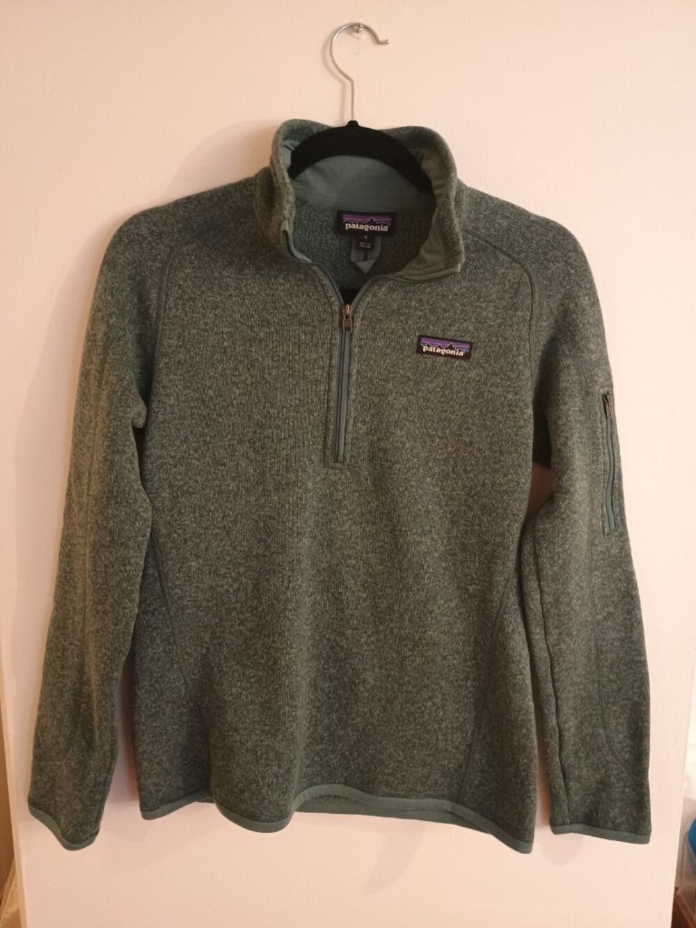 Patagonia Women's Better Sweater Small 1/4 Zip Jacket Green